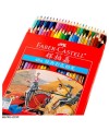 مداد رنگی 24 رنگ فابر کاستل جعبه مقوایی FABER CASTELL 24 COLOR  