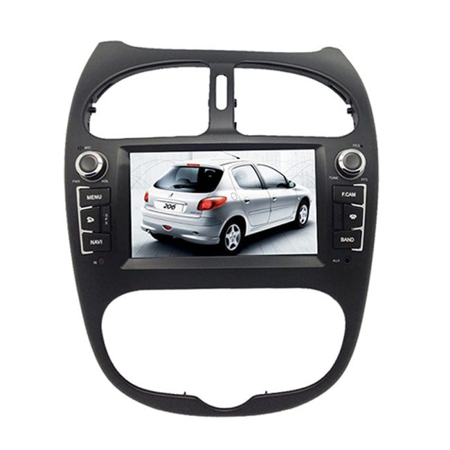 مانیتور اندروید 7 اینچ ماشین و پخش فابریک خودرو پژو 206 مدل P100