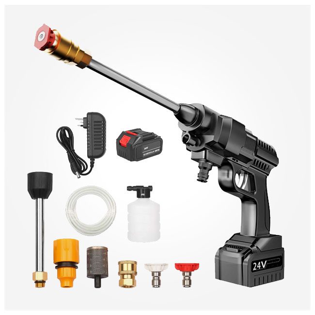 کارواش و سم پاش شارژی 24 ولت تفنگی 30 بار 200 وات مدل B08LGKHVNJ