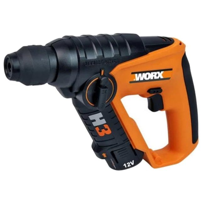 دریل شارژی چکشی ورکس 12 ولت WORX WX382.8 جعبه پلاستیکی