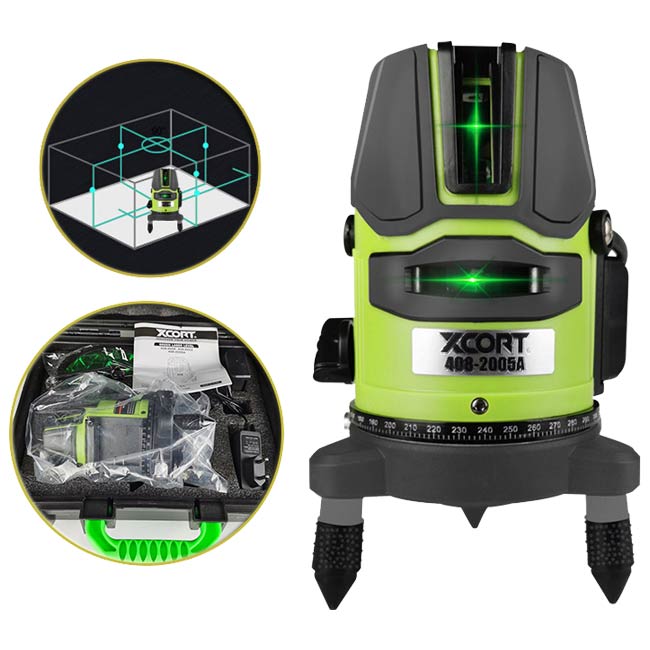 تراز لیزری نور سبز ایکس کورت 180 درجه 408-2005A