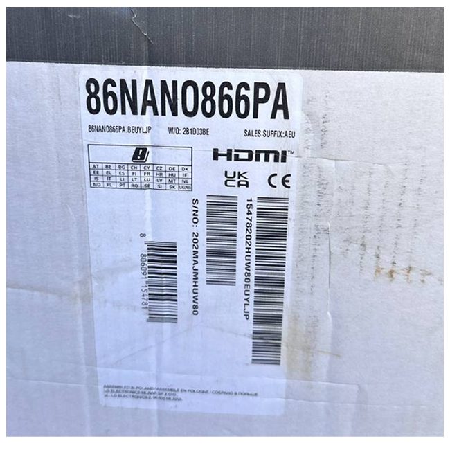 تلویزیون ال جی مدل 86NANO866 NANO866