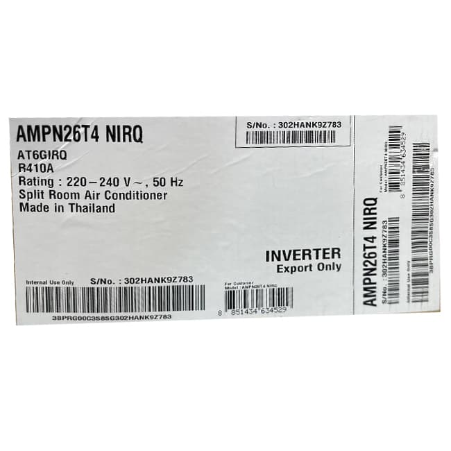 کولر گازی ال جی 26000 دوال اینورتر AMPU26T4 T3 T4 R410