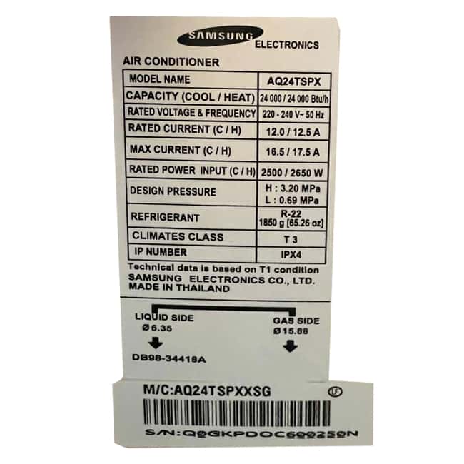 کولر گازی 24000 پنل خط نقره ای سامسونگ Samsung AQ24TSPX R22