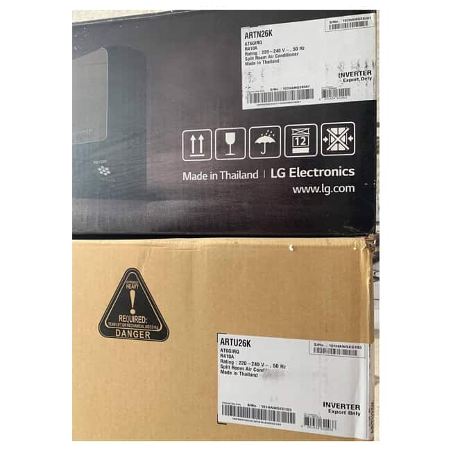 کولرگازی اینورتر آرت کول 26000 ال جی LG ARTN26K پنل شیشه آیکنترل