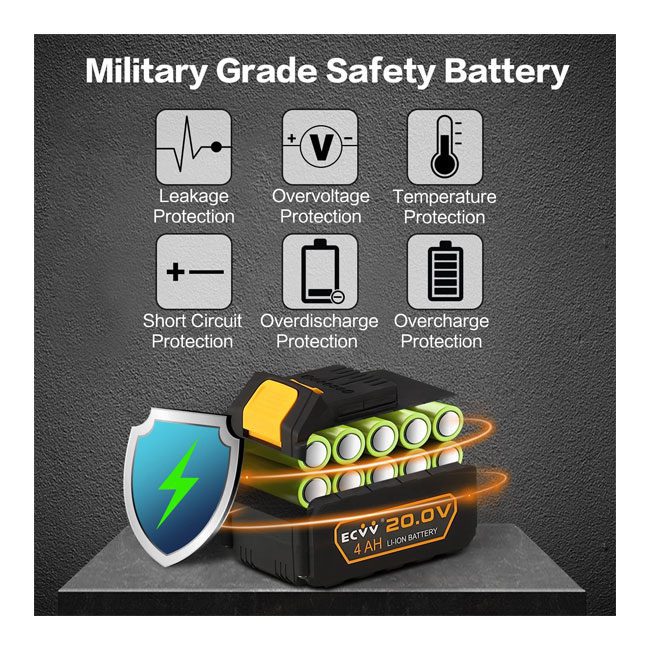 دریل شارژی 35 وات 20 ولت موتور براشلس مدل ECVV B09W5NX8HQ