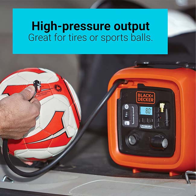پمپ باد چند منظوره بلک اند دکر 12 ولت مدل DC BLACK+DECKER BDINF12C