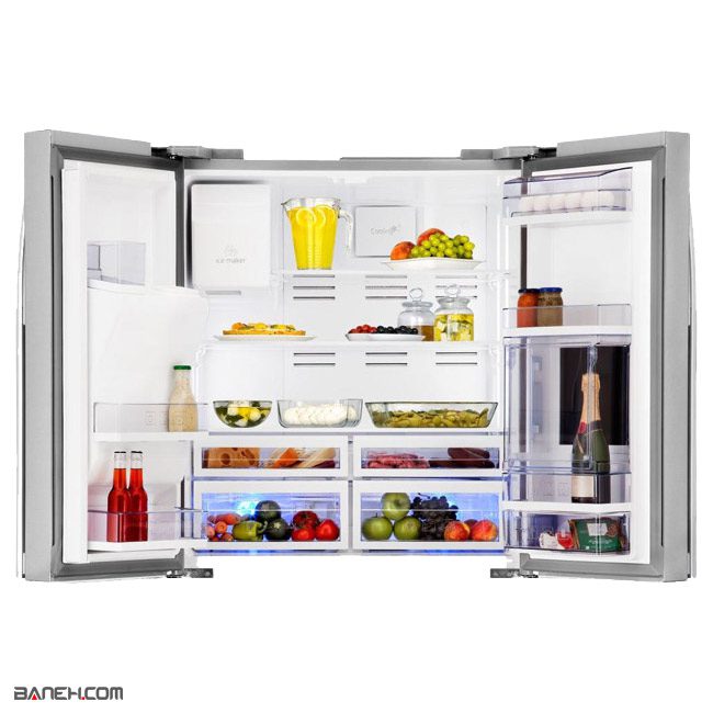 یخچال فریزر بکو طرح ساید 34 فوت BEKO REFRIGERATOR GNE134751X