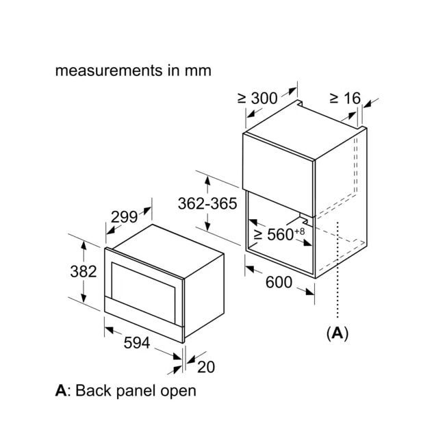 مایکروویو توکار بوش مدل BFL 634GB1