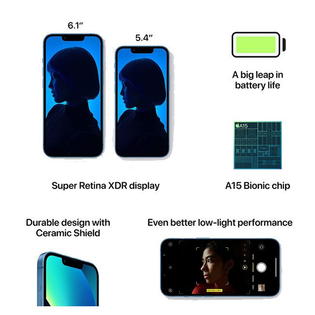 گوشی موبایل 128 گیگابایت آیفون 13 اپل مدل Apple iPhone 13