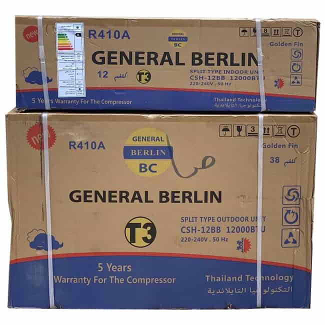 کولر گازی جنرال برلین 12000 کم مصرف CSH-12BB T3 R410A