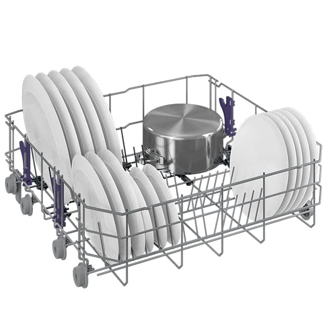 ماشین ظرفشویی 14 نفره بکو DFN26424 ضد رسوب نقره ای سفید