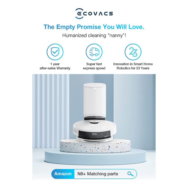 جاروبرقی رباتیک 2300 پاسکال 40 وات اکووکس مدل ECOVACS DLN26