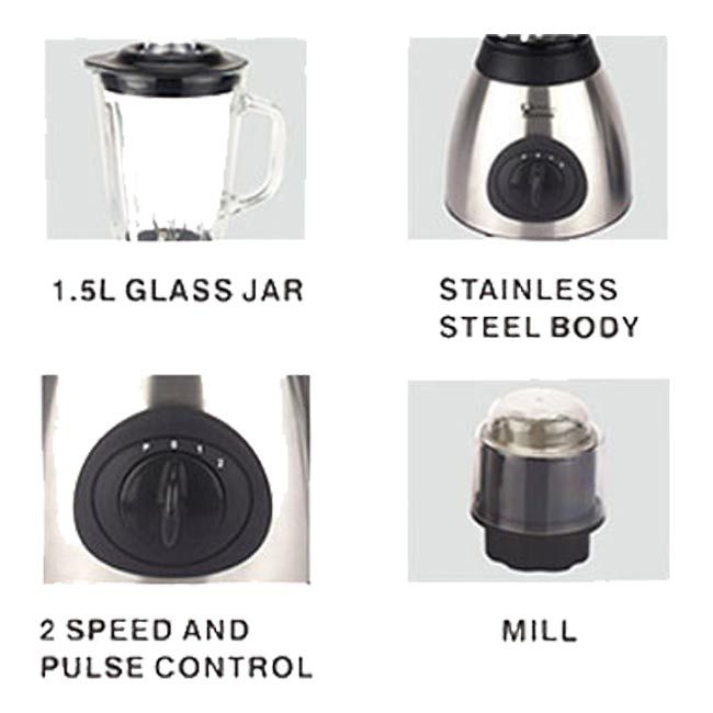 مخلوط کن و آسیاب 350 وات فوما مدل FUMA BLENDER FU-979