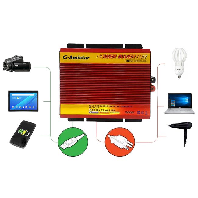 مبدل برق خوردرو اینورتر 3800 وات G-Amistar OS 49 WXW Power Inverter