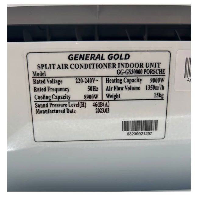 کولر گازی جنرال گلد پورشه 30000 اینورتر مدل GG-GS30000