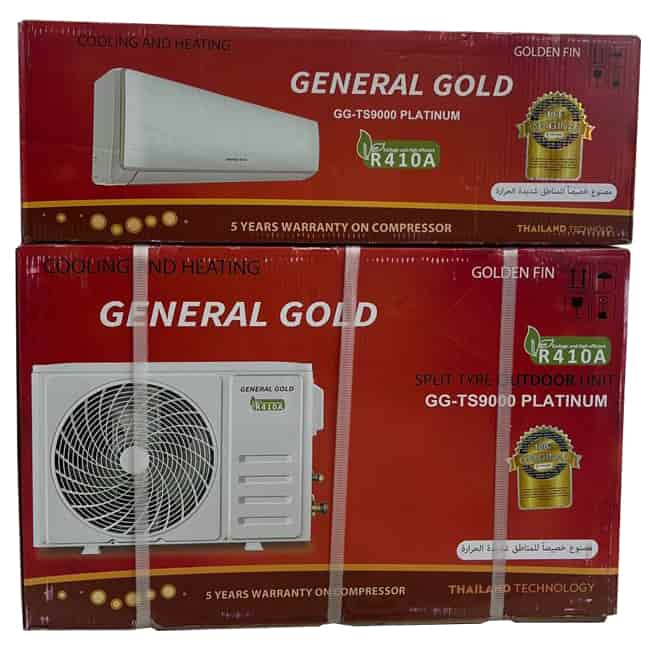 کولر گازی 9000 جنرال گلد پلاتینیوم GG-TS9000 PLATINUM R410