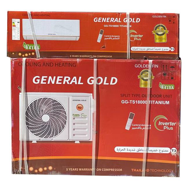 کولر گازی 18000 جنرال گلد GG-TS18000 تیتانیوم R410a