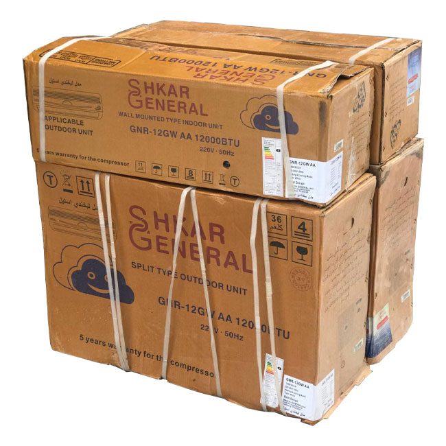 کولر گازی DN جنرال مدل لبخندی استیل 12000 سرد و گرم GNR-12GW AA T3