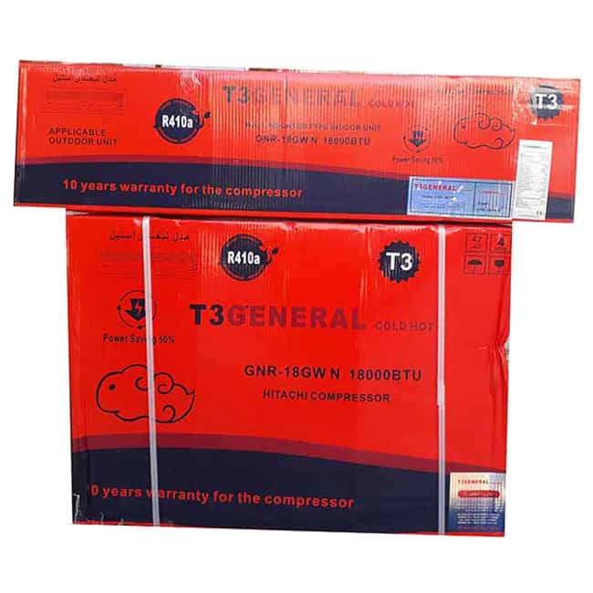 کولر گازی تی تری جنرال لبخند اسپلیت دیواری 18000 T3 GENERAL GNR-18GW N