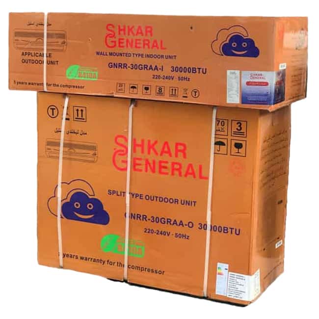 کولر گازی 30000 جنرال شکار طرح لبخند GNRR-30GRAA-I R410