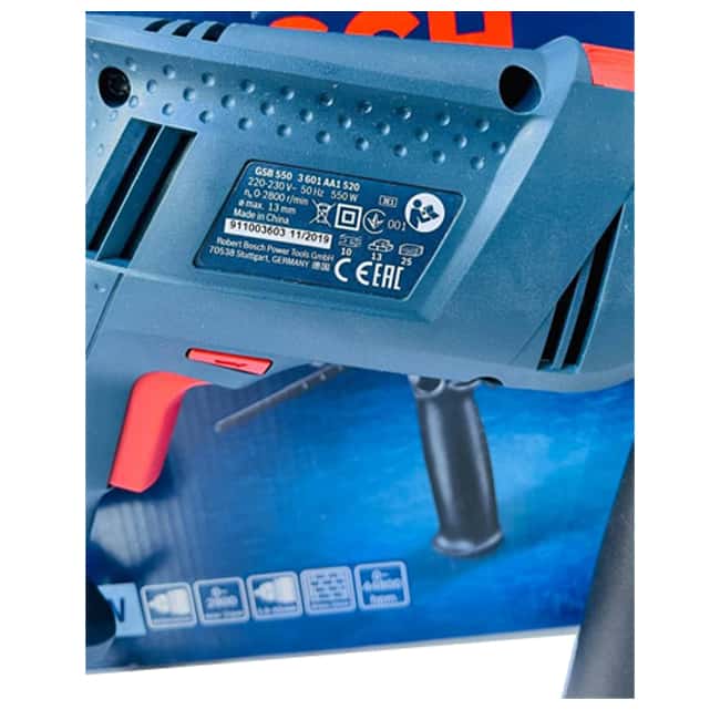 دریل بوش چکشی بتن کن 550 وات سه نظام GSB-550 Bosch