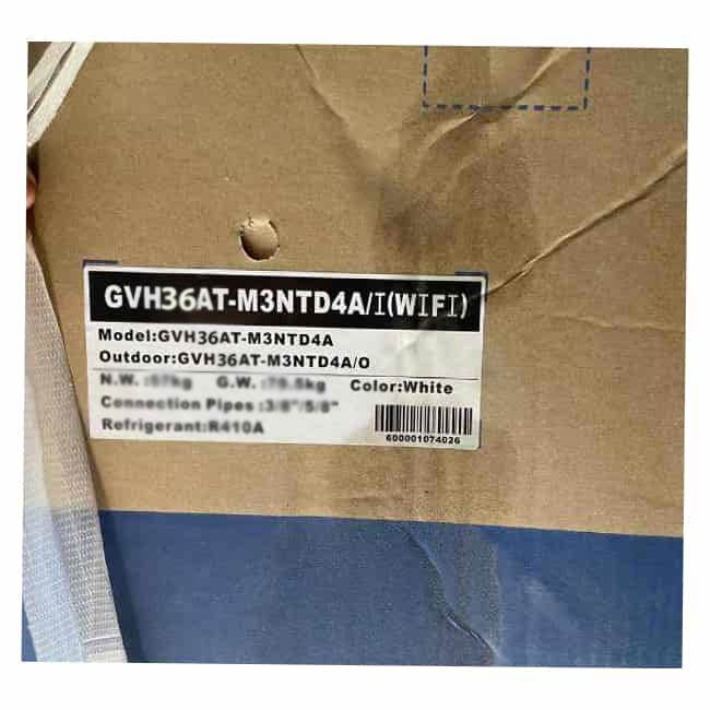 کولر گازی ایستاده گری 36000 کم مصرف GVH36AT-M3NTD4A/I T3 R410A