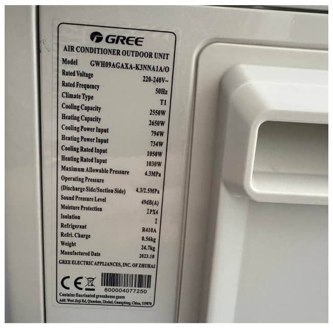 کولر گازی 9000 گری مدل GWH09ACAXA-K3NNA1A/I T1