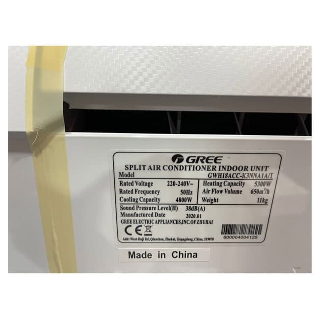 کولر گازی جی دابلیو اچ گری 18000 GREE GWH18AAC-K3NNA1A