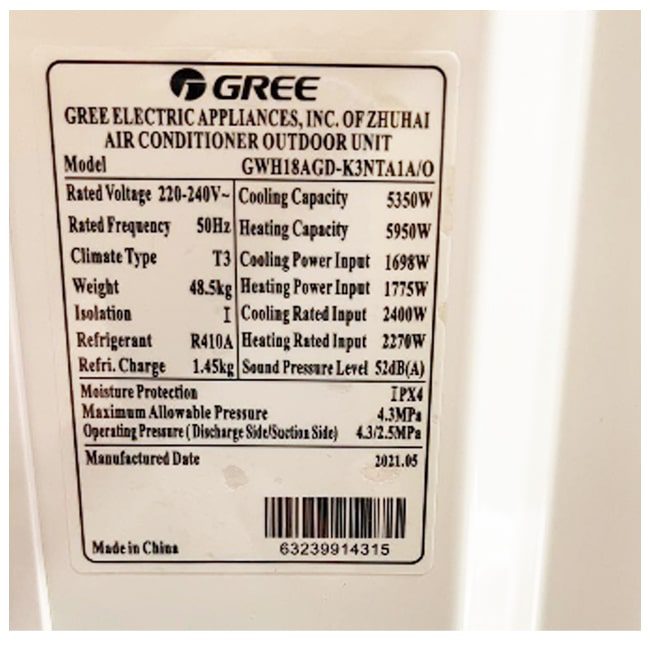 کولر گازی گری پلار 18000 کم مصرف GWH18AGD-K3NTA1A Polar T3 R410A اینورتر