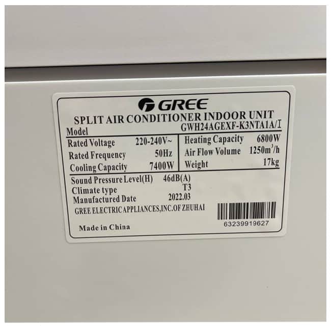 کولر گازی گری 24000 وای فای GWH24AGEXF-K3NTA1A R410A T3