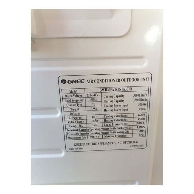 کولر گازی گری کوزی 30000 سرد و گرم GWH30FA-K1NTA3C/O COZY Gree T3