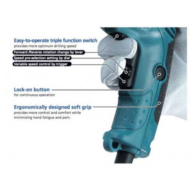 دریل برقی چکشی ماکیتا 710 وات 3200 دور پک کامل Makita HP1630