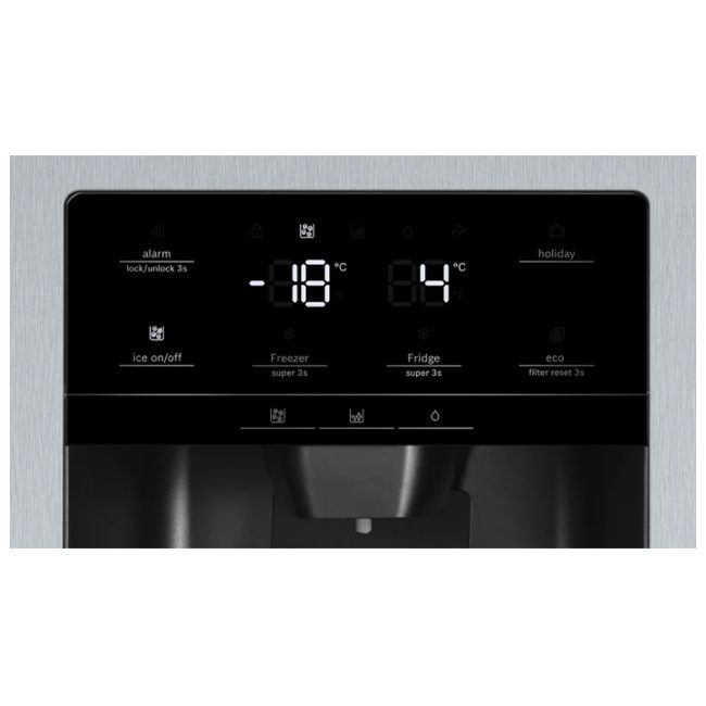 یخچال ساید بای ساید بوش KAG93A130M استیل 598 لیتر