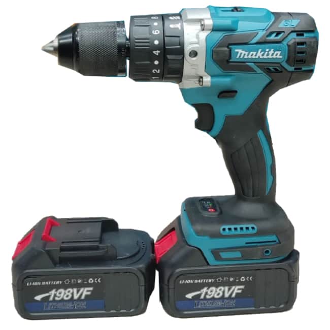 دریل شارژی ماکیتا 36 ولت موتور براشلس سه نظام Makita 198VF