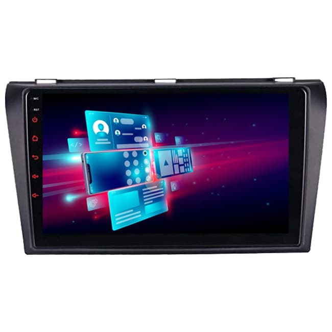 پخش فابریک خودرو و مانیتور ماشین مزدا 3 طرح قدیم Mazda 3 مدل IMPALA