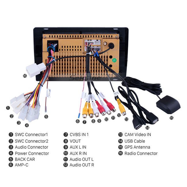 پخش فابریک خودرو و مانیتور ماشین تیبا Car fabric player and monitor مدل C2