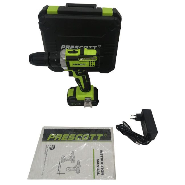 دریل شارژی پریسکوت 21 ولت سه نظام 10 مدل PT2002107