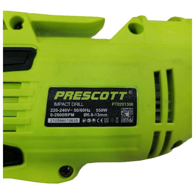 دریل چکشی برقی 550 وات نظام 13 پریسکوت PRESCOTT PT0201308