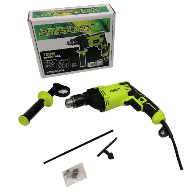 دریل چکشی ضربه ای پریسکوت 750 وات سه نظام PT0201309 Prescott