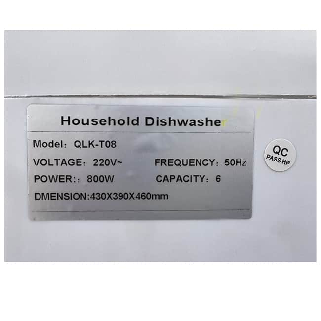 ظرفشویی رومیزی لونت 6 نفره QLK-T08 سفید