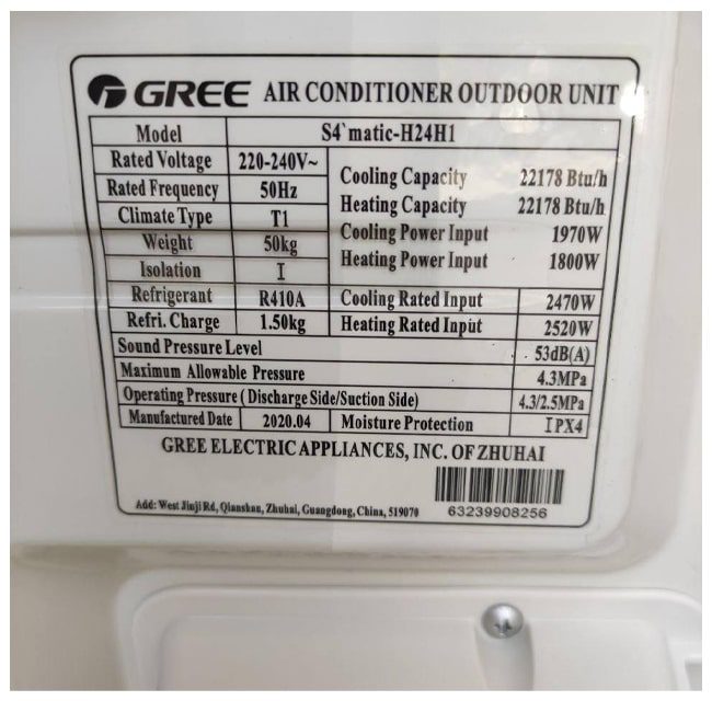 کولر گازی گری اسفورماتیک 30000 کم مصرف S4 MATIC-H30H1 T1 R410A