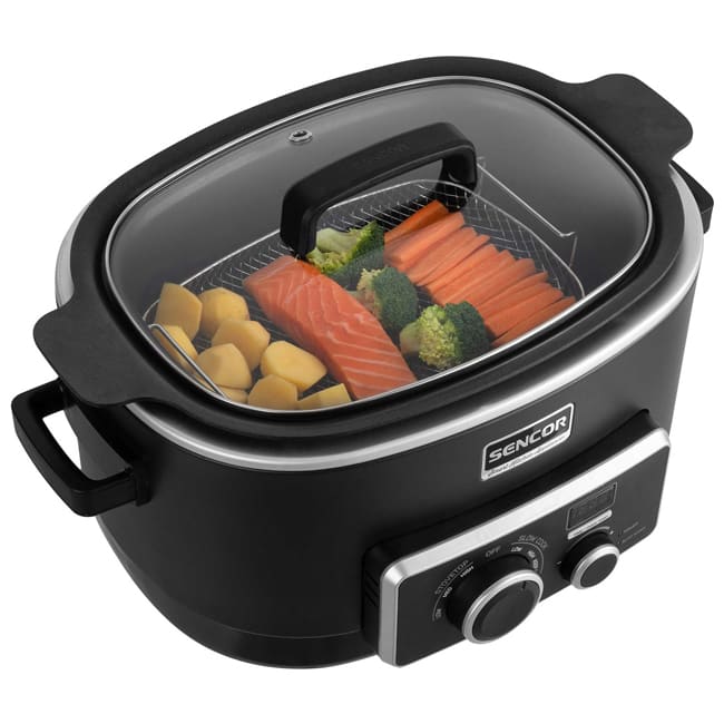 آرام پز و مولتی کوکر سنکور 1200 وات 5.5 لیتر Sencor SPR 6100BKب