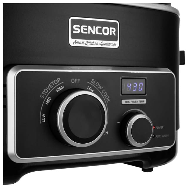 آرام پز و مولتی کوکر سنکور 1200 وات 5.5 لیتر Sencor SPR 6100BKب