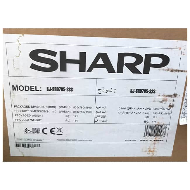 یخچال بالا پایین 30 فوت شارپ مدل SJ-SRD765-SS3