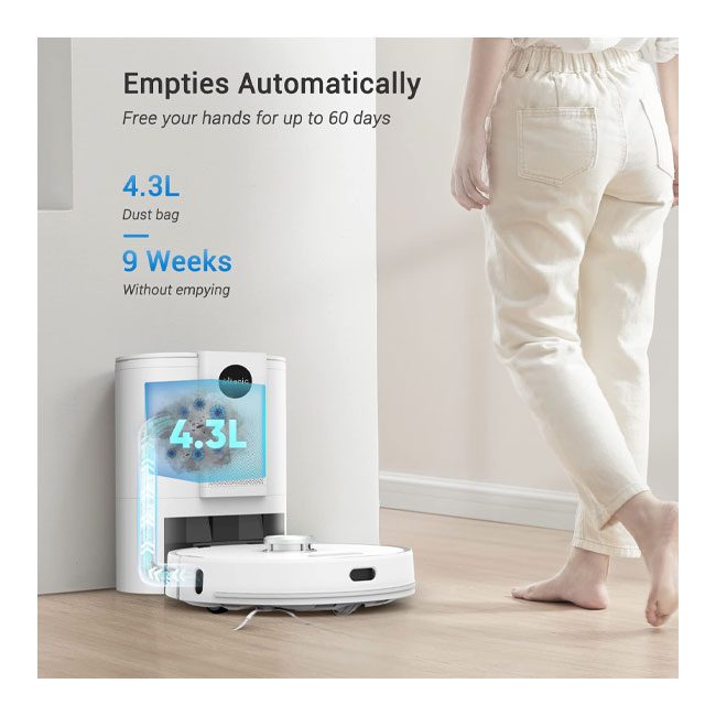 جاروبرقی شارژی رباتیک 50 وات4.3 لیتری 3000Pa مدل Ultenic T10