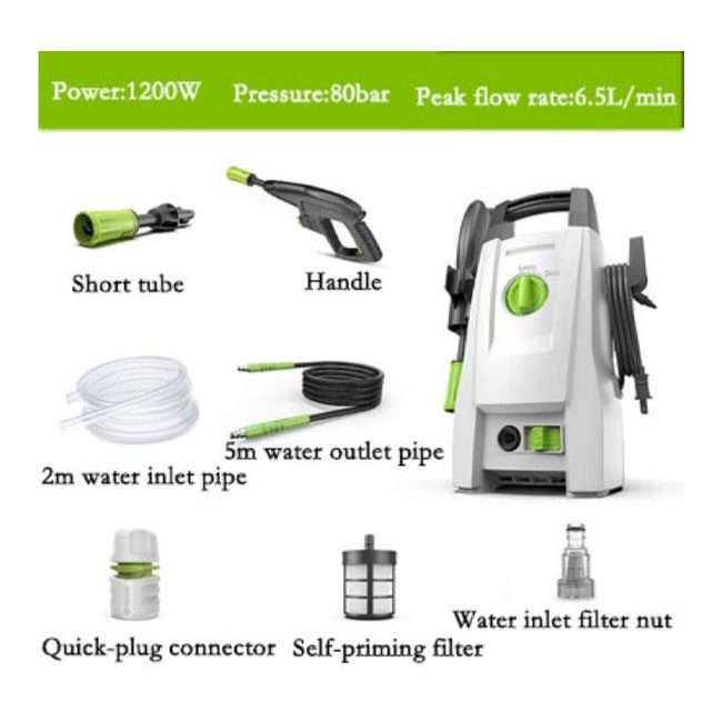 کارواش 1200 وات فشار موتور مسی فشار 80 مدل Sulfar 1200W-Skye White