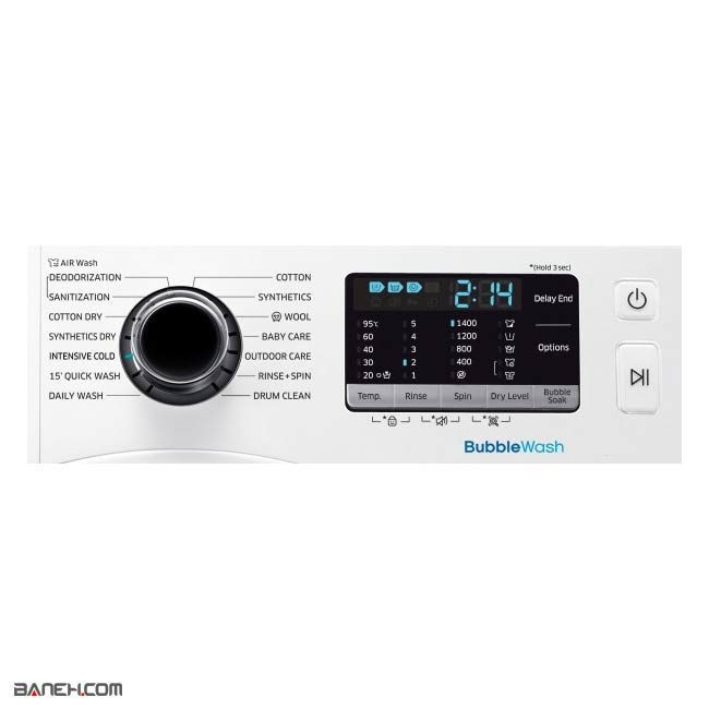 ماشین لباسشویی سامسونگ 8 کیلویی WD75J5410AW Samsung