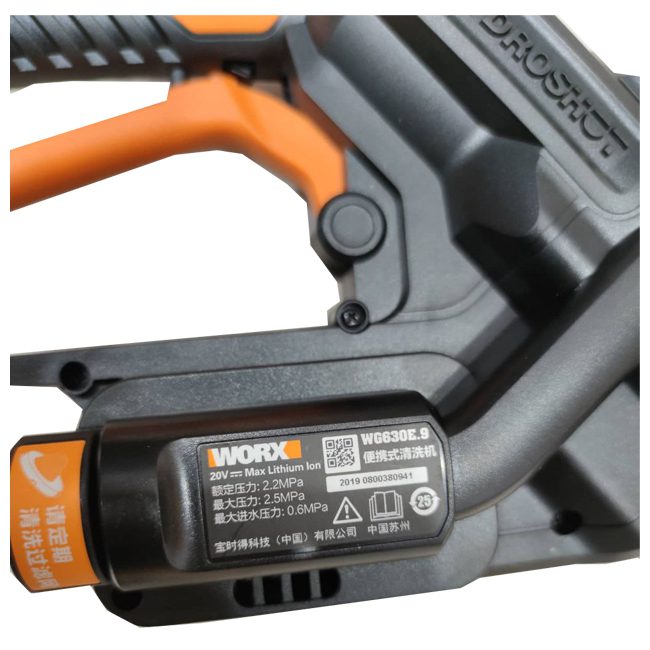 سمپاش و کارواش شارژی ورکس براشلس جعبه پلاستیک WG630E.9