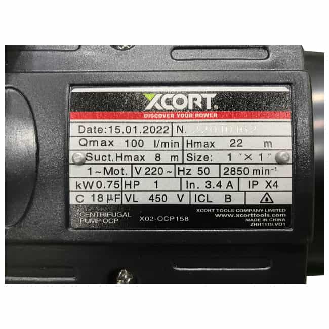 پمپ آب بشقابی 450 وات ایکس کورت یک اینچ X02-COP158